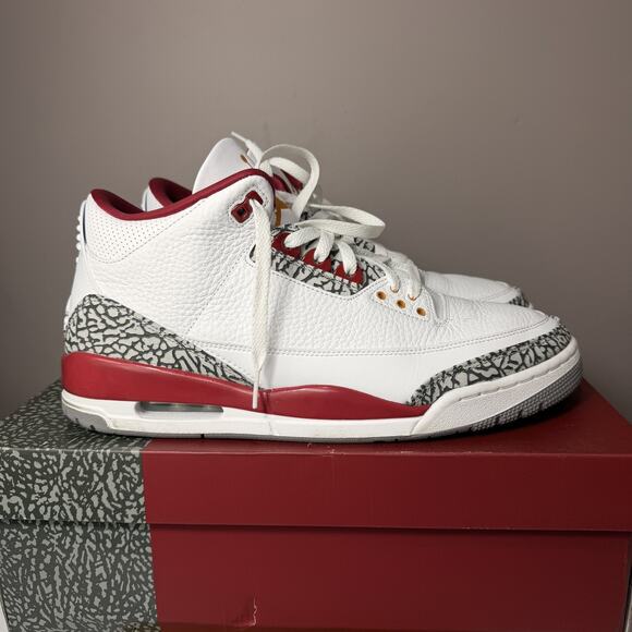 VNDS Size Men 13 Nike Air Jordan 3 Retro Cardinal Red CT8532-126 w/og box main image 5